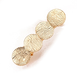 Плоский Круглый Металлические заколки для волос из кожи аллигатора, аксессуары для волос для женщин и девочек, золотые, плоско-круглые, 70 мм