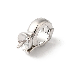 Платина Латунь раз по сравнению с застежками, без кадмия, без никеля и без свинца, за половину пробурено бисера, платина, 11x4x6.5 мм, штифты : 0.8 мм