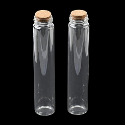 Clear Glass Bead Storage Tubes, with Cork Stopper, Clear, 15.2x3cm, Capacity: 30ml(1.01fl. oz)