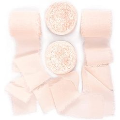 Морская Ракушка 5м полиэфирная шифоновая лента, Лента с необработанными краями для изготовления ювелирных бантов своими руками, Подарочная упаковка, цвет морской раковины, 1-5/8 дюйм (40 мм), около 5.47 ярдов (5 м) / рулон