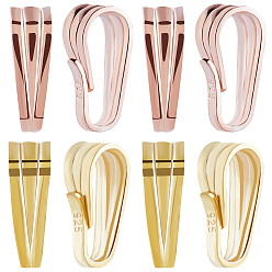 (52) Непрозрачная лаванда 12 шт. 2 цвета 925 застежки-кнопки из стерлингового серебра, разноцветные, 7x2.5x3.5 мм, отверстие : 2x6 мм, 6 шт / цвет