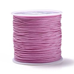 Violet Braided Nylon Thread, Chinese Knotting Cord Beading Cord for Beading Jewelry Making, Violet, 0.8mm, about 100yards/roll