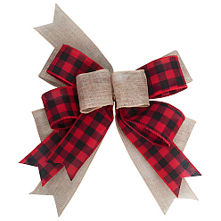 (123L) Белый крем непрозрачный блеск 1Рождественские льняные украшения с большими бантами, с перекрученным галстуком, для рождественских украшений, огнеупорный кирпич, 215x250x31 мм