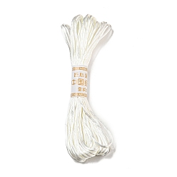 Белый Нить для вышивания из полиэстера, нитки для вышивки крестом, белые, 2 мм, 10 м / пачка