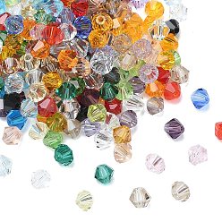 (52) Непрозрачная лаванда Имитация Австрийские кристаллические шарики, класс AAA, к 9 стекло, граненые, двухконусные, разноцветные, 4x4 мм, отверстие : 0.7~0.9 мм