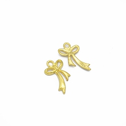 Golden Alloy Pendants, Bowknot, Golden, 20x11mm