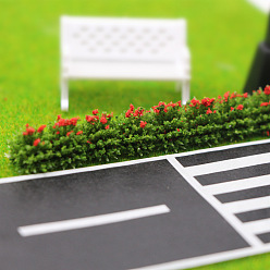 Красный Пластиковый кустарник цветок куст растение мини модель, аксессуары для кукольного домика с микро-ландшафтом, притворяясь опорными украшениями, красные, 200x10 мм