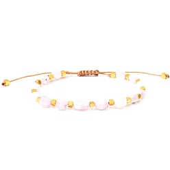 Кунсайт Плетеные браслеты из натурального кунцита, 6-1/4~10-5/8 дюйм (16~25 см)