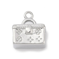 Платина Латунные подвески, без кадмия, без никеля и без свинца, прелести мешков, платина, 10.5x10x7 мм, отверстие : 1.2 мм