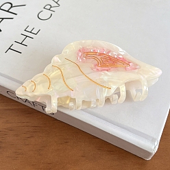 Old Lace Cellulose Acetate Claw Hair Clips, Shell, Old Lace, 120x50mm