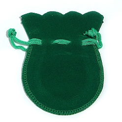 Морско-зеленый Бархатные мешочки на шнурках, конфеты подарочные пакеты, Рождественская вечеринка, свадебные сувениры сумки, цвета морской волны, 9x7 см