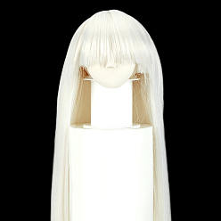 Белый Шапочки для париков из волокна, кукольные волосы, белые, 370~390 мм