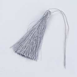 Светло-Синий Нейлоновая нить кисточкой большие украшения кулон, голубой, 100x10 мм