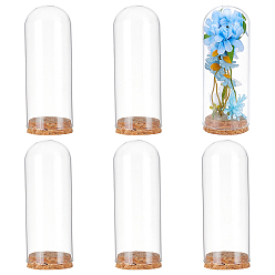 (52) Непрозрачная лаванда Стеклянный купол, декоративная витрина, с пробковыми пробками для бутылок, разноцветные, 47x120 мм