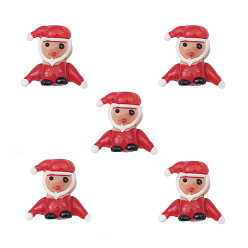 Santa Claus Бусины лэмпворк ручной работы на новогоднюю тематику, Дед Мороз, 21x19 мм