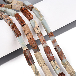 Шушан Камень Натуральный камень Шушан бисер нитей, кубоид, 13~13.5x4~5x4~5 мм, отверстие : 1~1.2 мм, около 30 шт / нитка, 15.16~15.35''' (38.5~39 см)