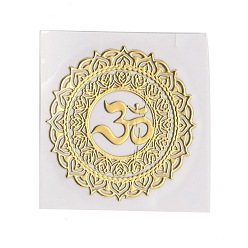 Золотой Самоклеющиеся латунные наклейки, наклейки для скрапбукинга, для поделок из эпоксидной смолы, плоско-круглые, золотые, 3.05x0.05 см