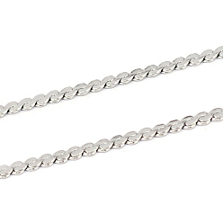 Stainless Steel Color Tarnish Resistant 304 Stainless Steel Chains, Soldered, Stainless Steel Color, 0.5mm