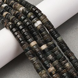 Биотит Природного биотита нитей бисера, диск, Heishi бусы, 6~6.5x3~3.5 мм, отверстие : 0.7 мм, около 121 шт / нитка, 15.08'' (38.3 см)