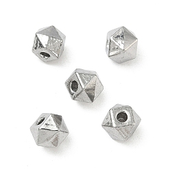 Нержавеющая Сталь Цвет 304 из нержавеющей стали бусы, многоугольник, граненые, цвет нержавеющей стали, 5.5x5.5x5 мм, отверстие : 1.4 мм