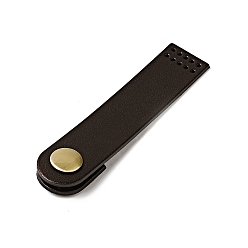 Кокосово-Коричневый Полукруглая воловья кожа пришить застежки для кошелька, пряжка для рта на латунной кнопке, сумка для чемодана противоугонные детали, кокосового коричневый, 9.05x2x1 см, отверстие : 1.5 мм