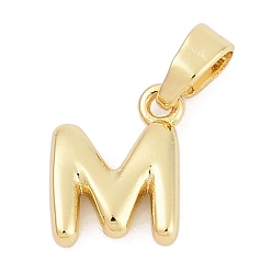 Letter M Латунь прелести, буквы, без кадмия и без свинца, долговечный, стойки покрытие, Буква М, 10.5x8x2.5 мм, отверстие : 3x5 мм
