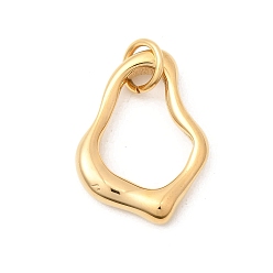 Золотой 304 подвески неправильной формы из нержавеющей стали, полые подвески в форме слезы, с прыжковых колец, вакуумное покрытие pvd, золотые, 26x17x4 мм, отверстие : 5.5 мм