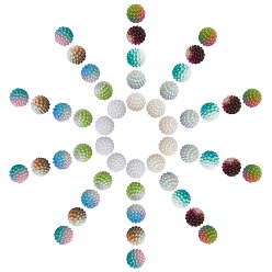 Mixed Color 100Pcs 10 Colors Imitation Pearl Acrylic Berry Beads for DIY Stretch Bracelets Making Kits, with 1Roll Beading Elastic Thread, Mixed Color, 12mm, Hole: 1mm