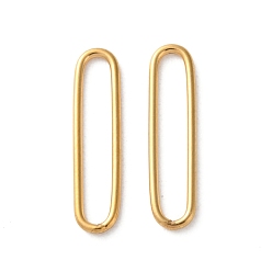 Настоящее золото 18K Ионное покрытие (ip) 304 соединительные кольца из нержавеющей стали, овальные, реальный 18 k позолоченный, 20x5x1 мм, внутренний диаметр: 17.5x2.5 мм