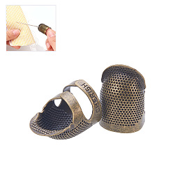 Antique Bronze Brass Rings, Sewing Thimbles, for Protecting Fingers and Increasing Strength, Antique Bronze, Inner diameter, 14~16mm, 25mm