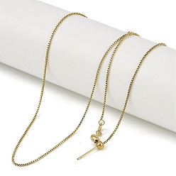 Золотой Ионное покрытие (ip) 304 цепочки из нержавеющей стали, регулируемые слайдер ожерелья для женщин и мужчин, золотые, 19.69 дюйм (50 см)