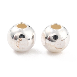 Silver 925 Sterling Silver Beads, Faceted(4 Facets) Round, Silver, 4mm, Hole: 2mm, 100pcs/10g