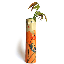 Tomato Resin Vases, Home Decorations, Column Doll, Tomato, 40x140mm