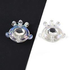 Прозрачный АВ Прозрачные акриловые бусины с УФ-покрытием, со стразами, глаз, ясно AB, 21.5x25.5x11.5 мм, отверстие : 2 мм