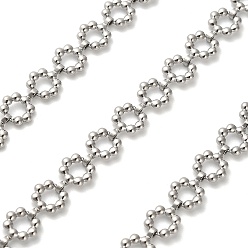 Нержавеющая Сталь Цвет 304 из нержавеющей стали цепи связи цветок, несварные, цвет нержавеющей стали, 9x7x2 мм