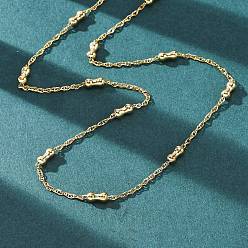 Золотой 304 ожерелья из костяной веревки из нержавеющей стали, ионное покрытие (ip), золотые, 17.95 дюйм (45.6 см)