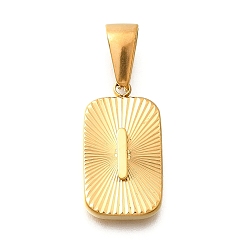 Letter I 304 подвески из нержавеющей стали, прямоугольник с подвеской в виде буквы, реальный 18 k позолоченный, Буква "i", 22x12.5x4 мм, отверстие : 8x4 мм