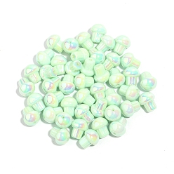 Светло-зеленый 10 акриловые бусины с покрытием, гриб, светло-зеленый, 15x13 мм