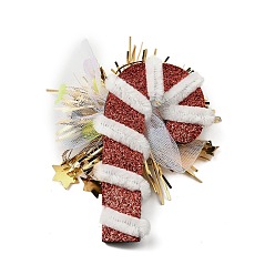 Другие Заколка для волос из фетра с блестками на рождественскую тематику из крокодиловой кожи, с железным зажимом, 87x75x15.5 мм