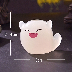 Ghost Хэллоуин скульптура из смолы украшения дисплея, светящееся свечение в темноте, для домашнего офисного стола, призрак, 24x30 мм