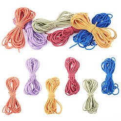 Mixed Color 30M 6 Colors Polyester Elastic Cords, Round, Mixed Color, 2.5mm, about 5.47 yards(5m)/color