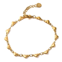 Золотой 304 браслеты-цепочки из нержавеющей стали для женщин, золотые, 6-1/2 дюйм (16.5 см)