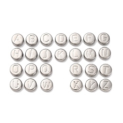 Нержавеющая Сталь Цвет 304 из нержавеющей стали бусы, плоские круглые с письмом ~ г, цвет нержавеющей стали, 7x3.5 мм, отверстие : 1.6 мм