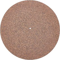 Camel Flat Round Cork Record Mat, for Record Mat Decoration, Musical Instrument Accessories, Coffee, 300x3mm, Hole: 7mm