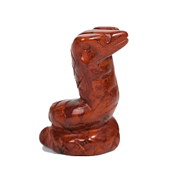 Красный Камень Резные фигурки змей из натуральной красной яшмы, для домашнего украшения рабочего стола, 40 мм