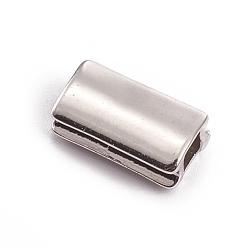 Платина Латунные бусины, прямоугольные, платина, 10.5x6.5x4 мм, отверстие : 2.5 мм