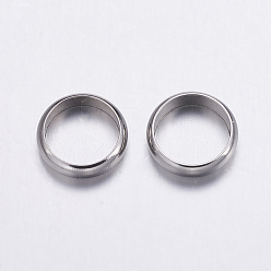 Нержавеющая Сталь Цвет Устойчивы к потускнению 304 бусины из нержавеющей стали, рондель, цвет нержавеющей стали, 10x2.5 мм, отверстие : 8 мм
