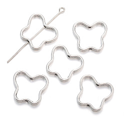 Античное Серебро Кадр шарик сплава, бабочка, античное серебро, 18x17x2.5 мм, отверстие : 1 мм