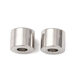 Нержавеющая Сталь Цвет 304 из нержавеющей стали бусы, колонка, цвет нержавеющей стали, 5x4 мм, отверстие : 2 мм