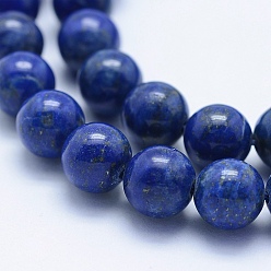 Lapis Lazuli Natural Lapis Lazuli Beads Strands, Grade AB, Round, 8mm, Hole: 1mm, about 49pcs/strand, 15.5 inch(39.5cm)
